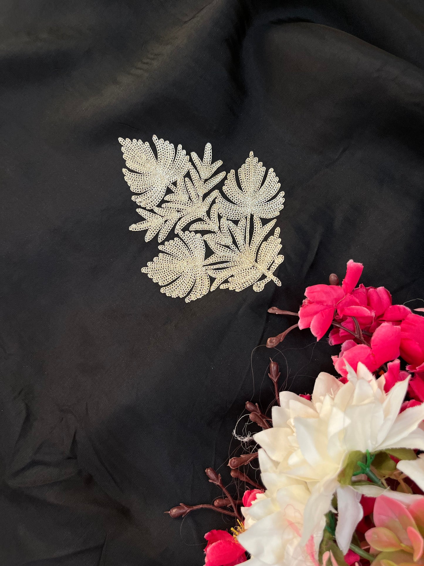 Black Silk Tilla Kashmiri Suit