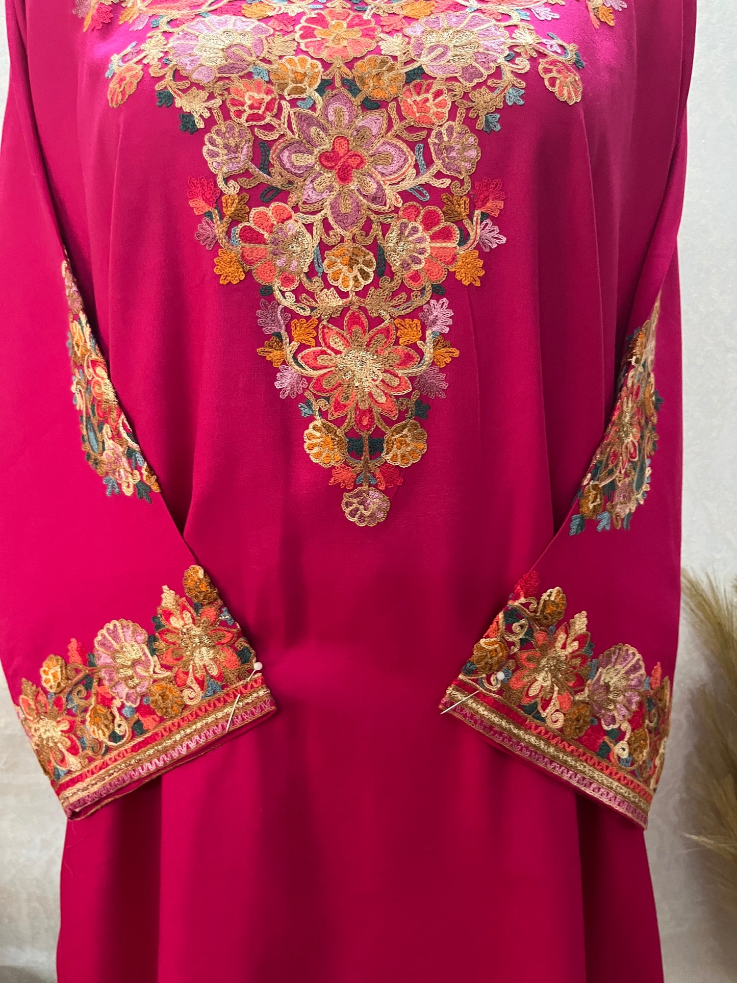 Hot Pink Cotton Stitched Co-ord Set( 42)