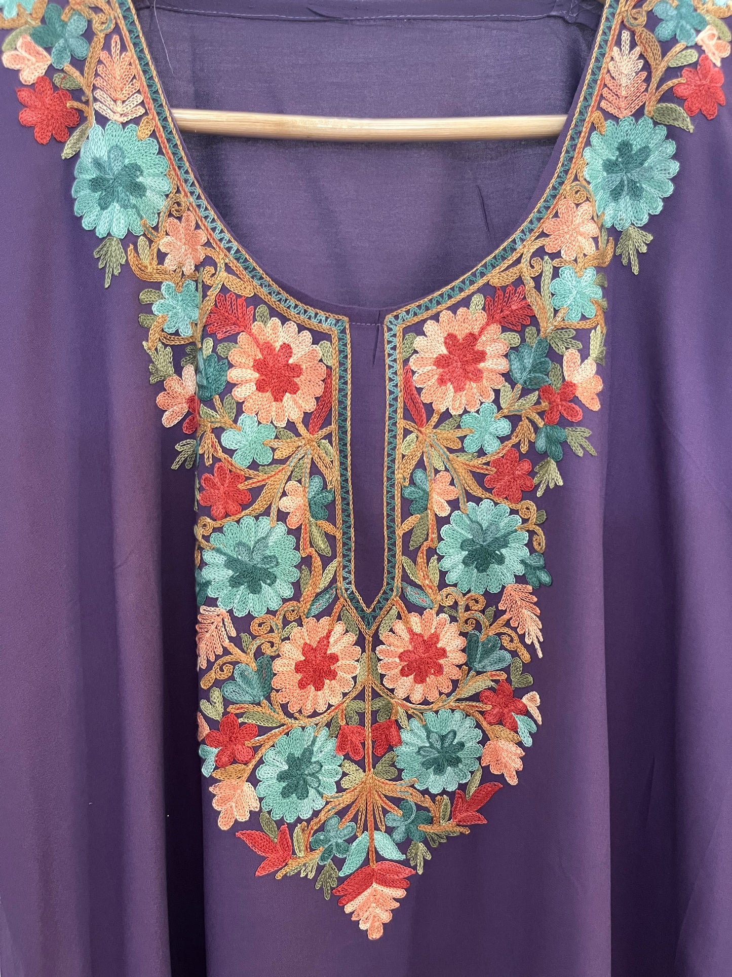 Purple Cotton Stitched Co-ord Set(46)