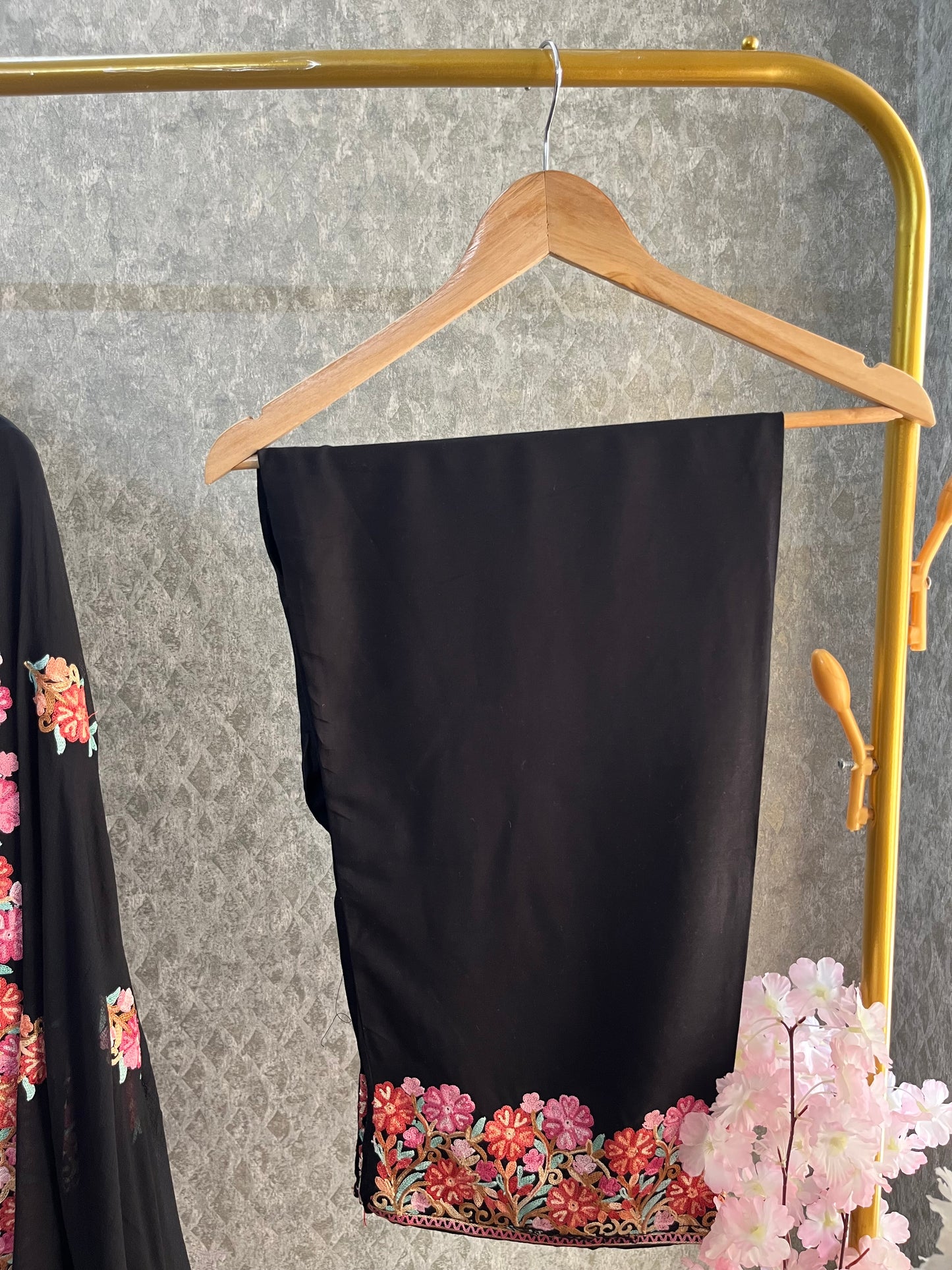 Black Cotton Stitched Co-ord Set with dupatta (44)