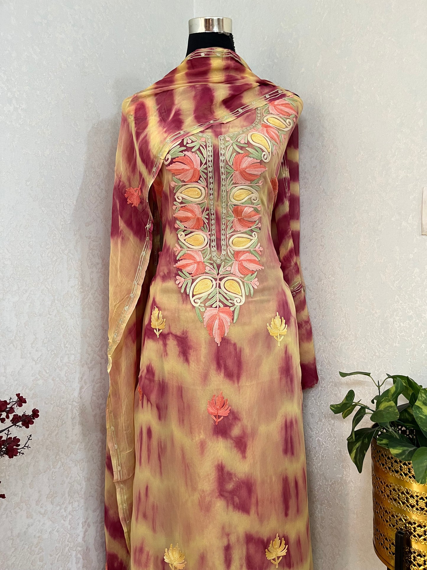 Pure Georgette Ty Dy Kashmiri Suit