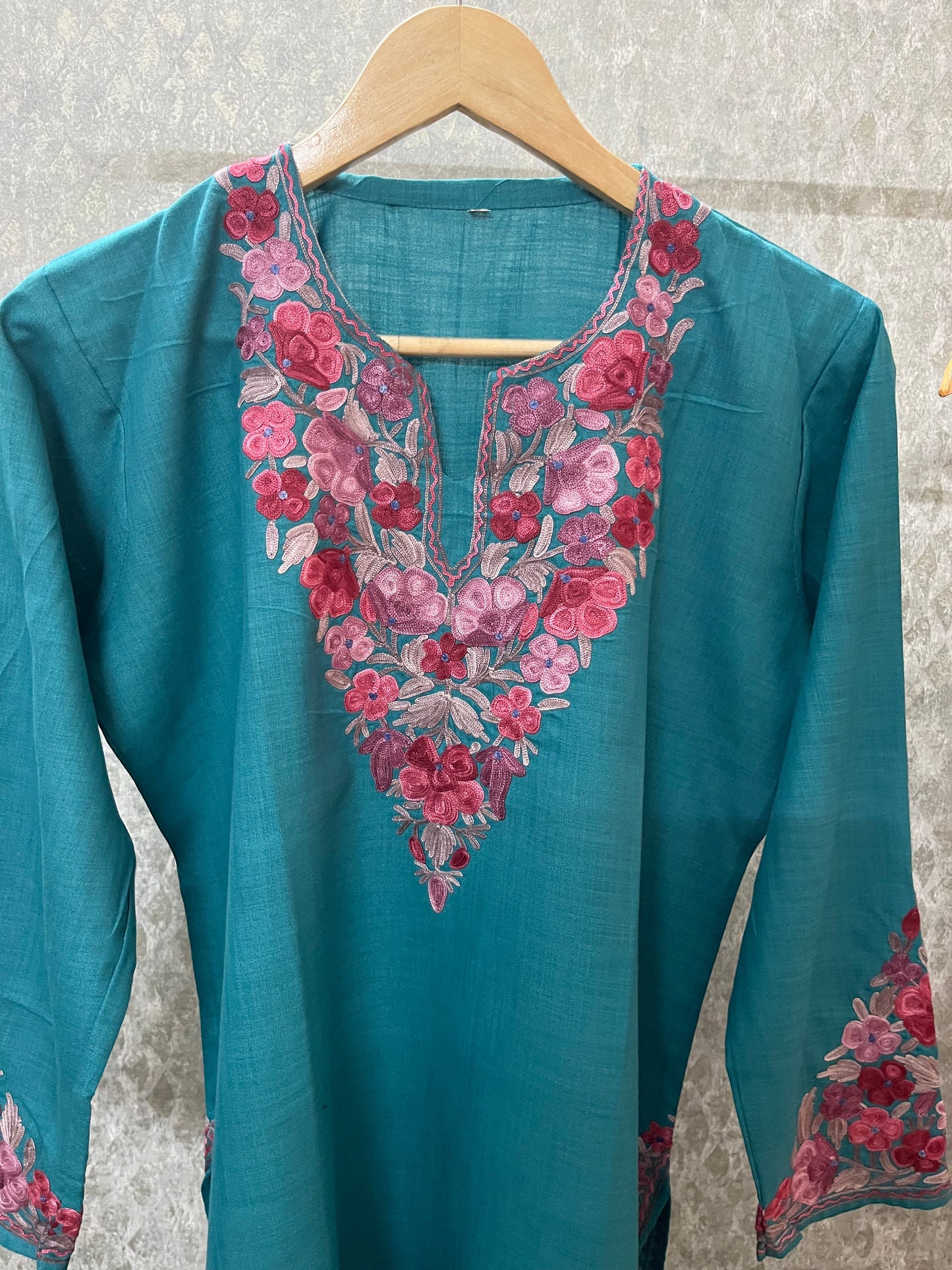 Blue Cotton Stitched Co-ord Set (40)