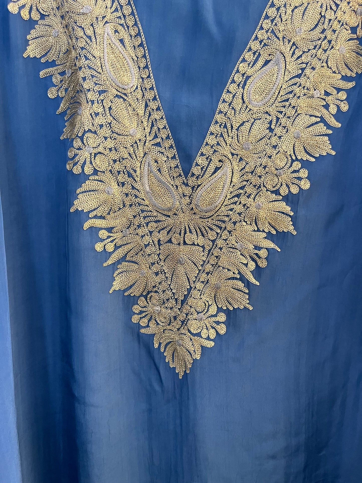 Crape Kashmiri Unstitched Kaftan Set