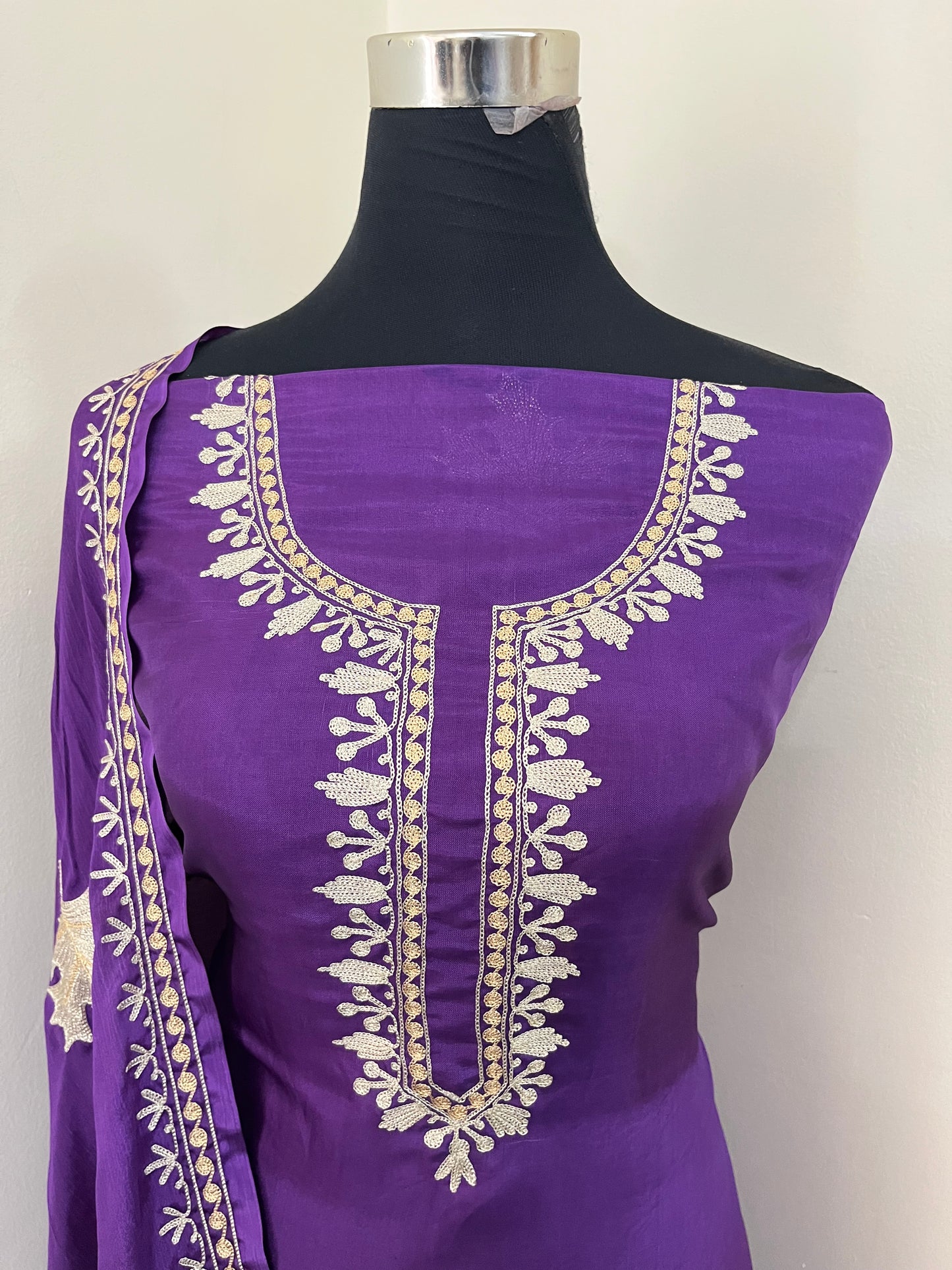 Sanam’ Tilla Embroidered Suit material