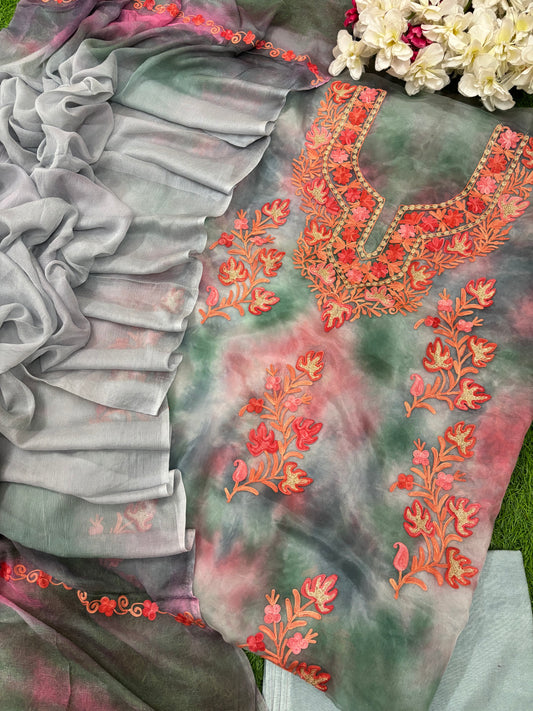 Tye-Dye Organza suit 3pc