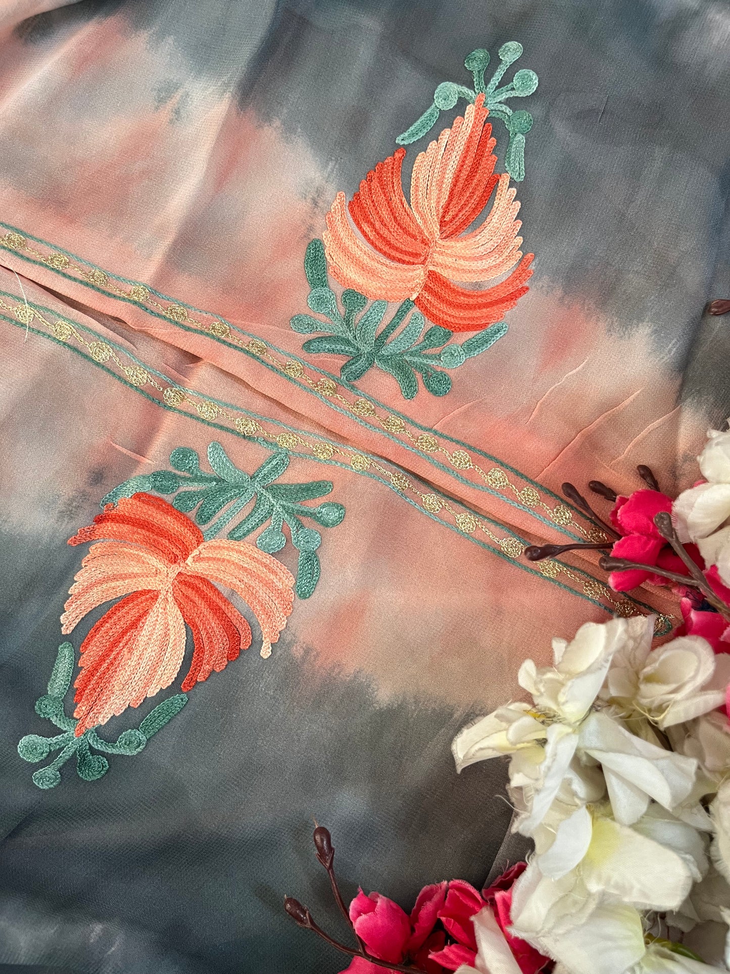 Pure Georgette Ty Dy Kashmiri Suit