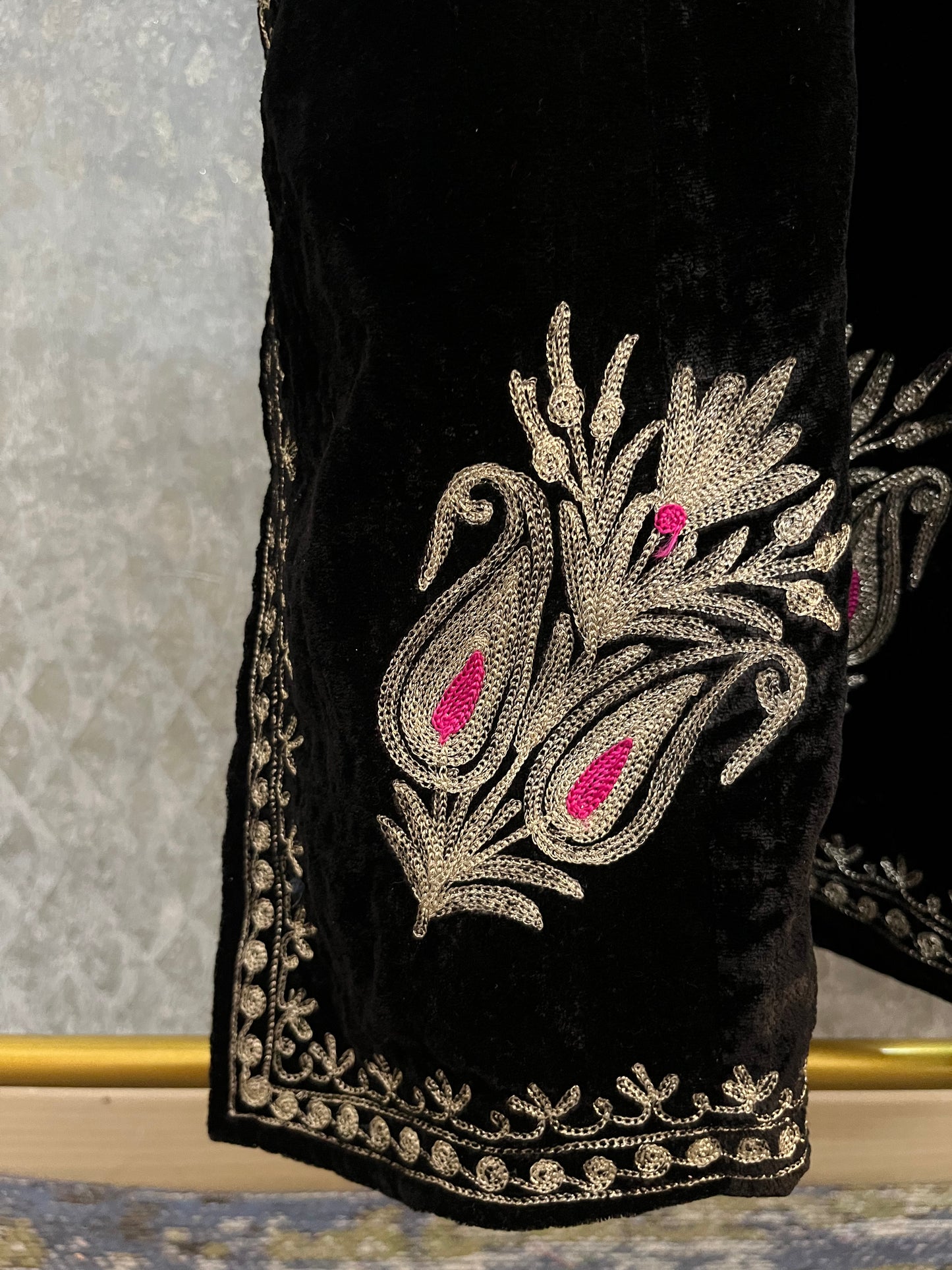 Black Velvet Tilla Pheran (Size 50)