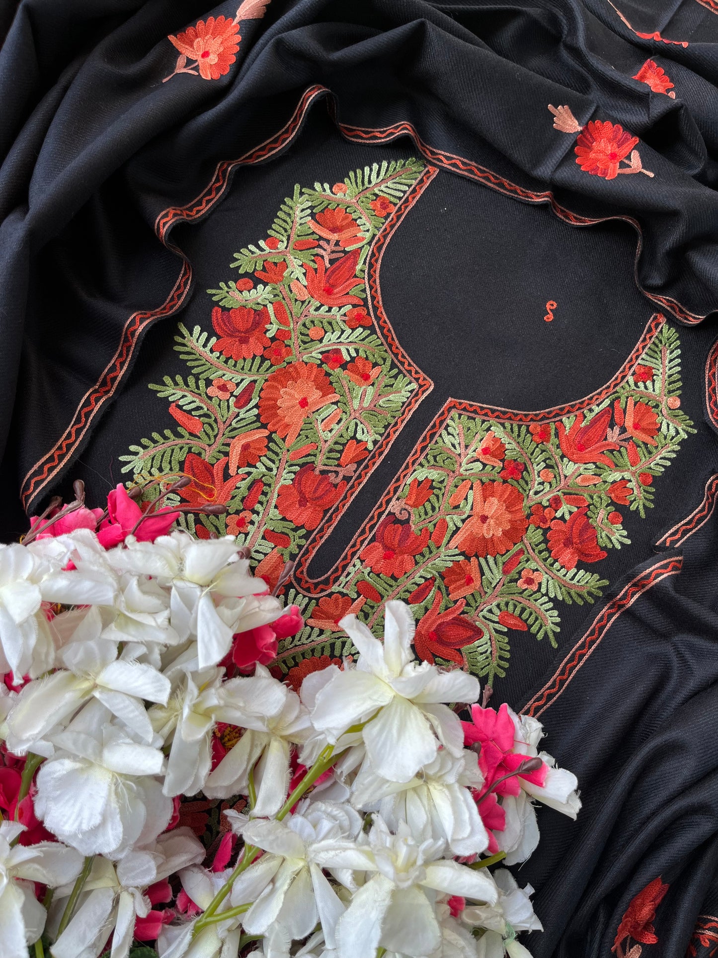 Black Woollen Aari Embroidered 3pc suit