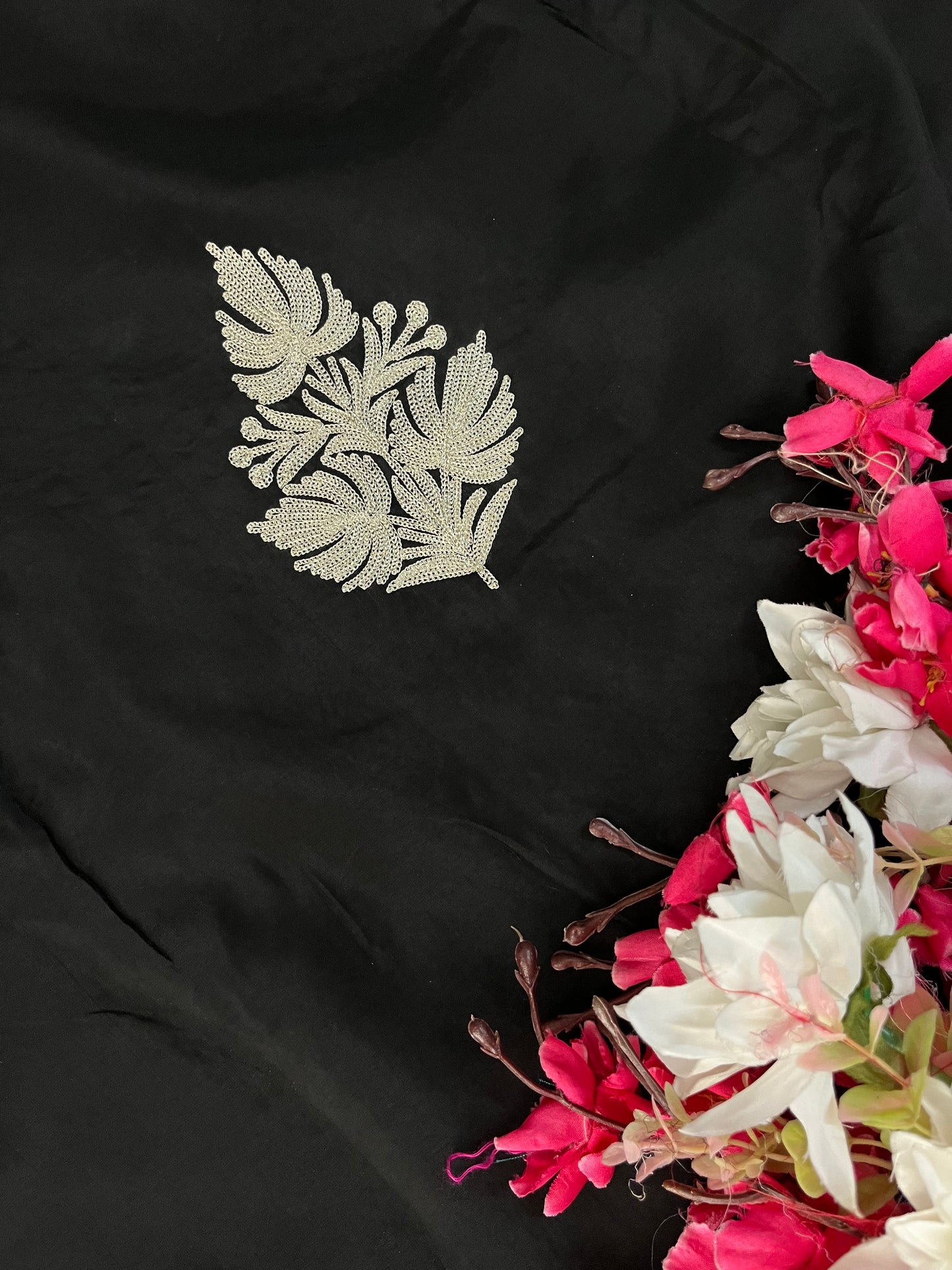 Black Sanam’ Silk Tilla Kashmiri Suit