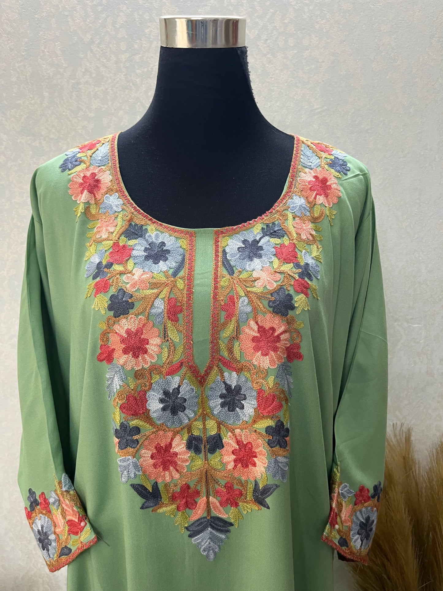Pastel Green Cotton Stitched Co-ord Set (46)