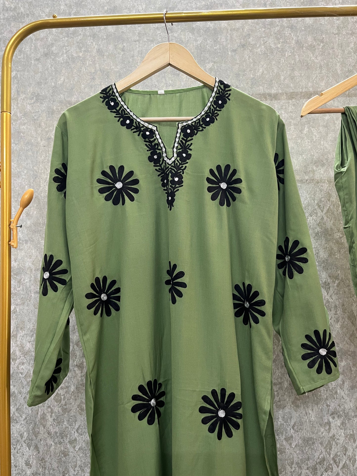 Soft Green Cotton Cord Set Size(42)