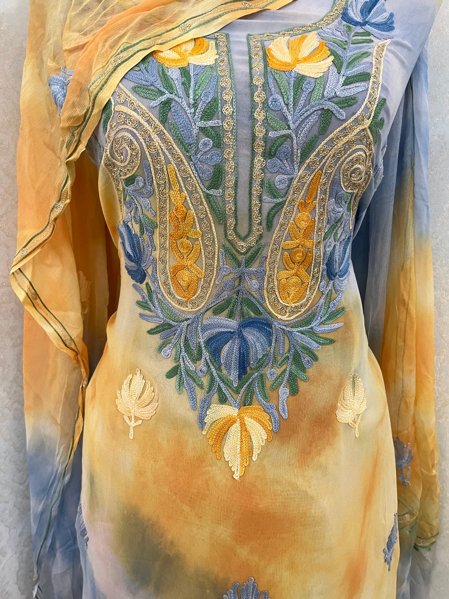 Pure Georgette Ty Dy Kashmiri Suit