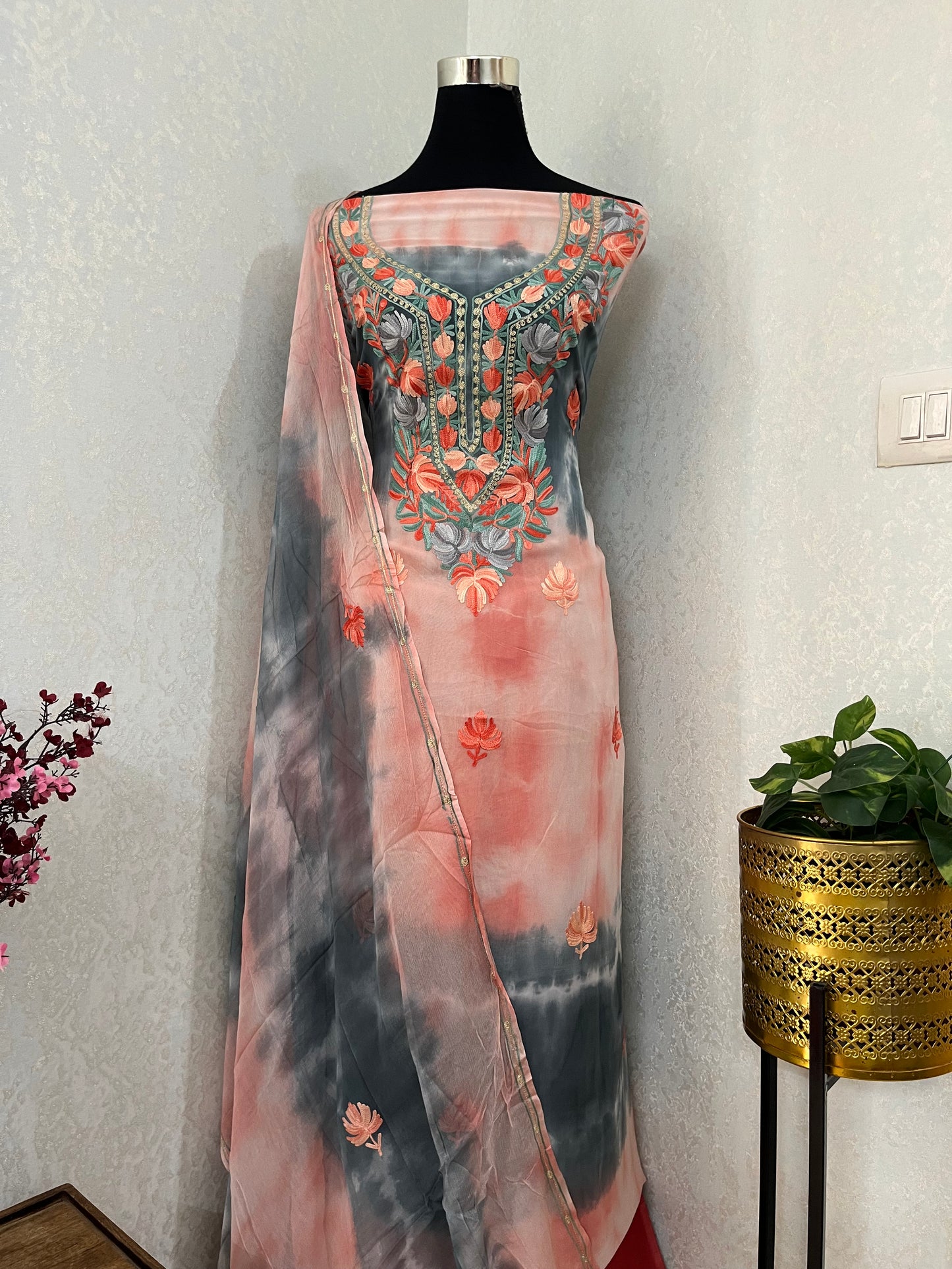 Pure Georgette Ty Dy Kashmiri Suit