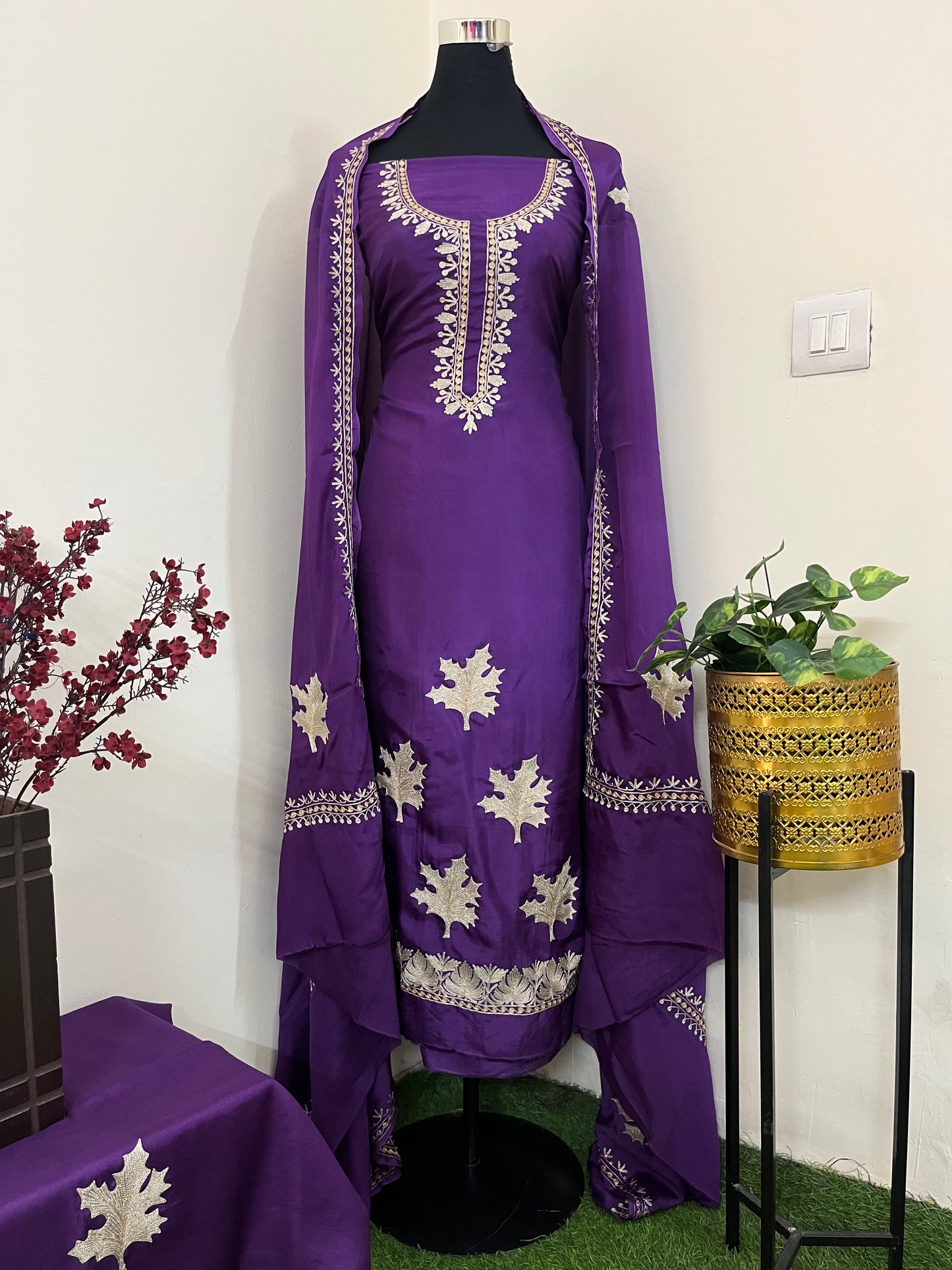 Sanam’ Tilla Embroidered Suit material