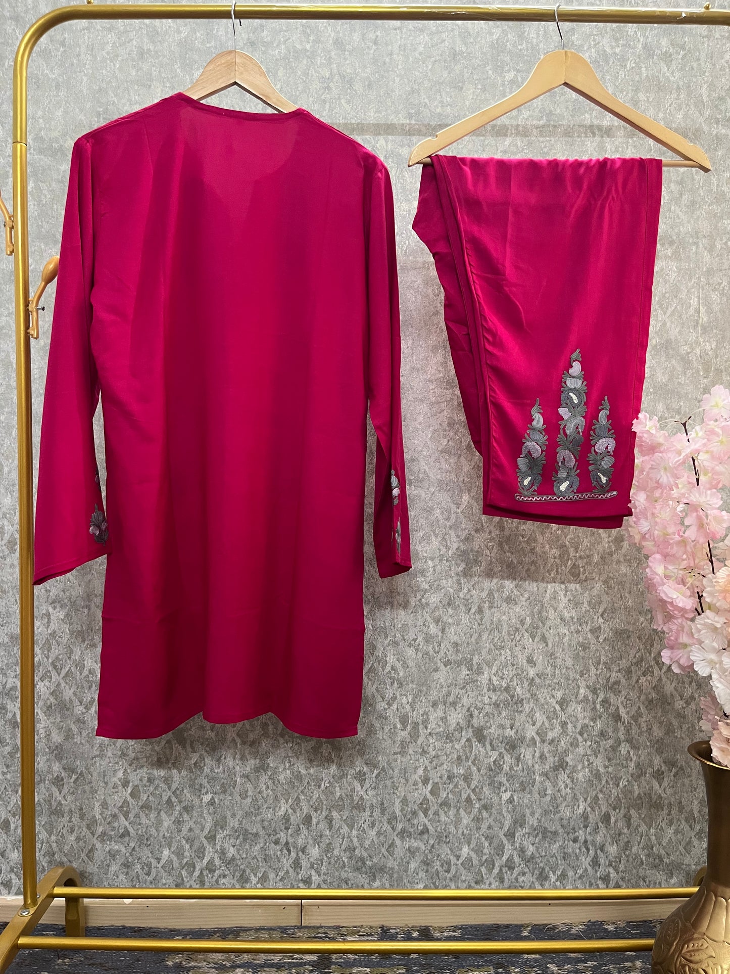 Hot Pink Cotton Cord Set Size(40)