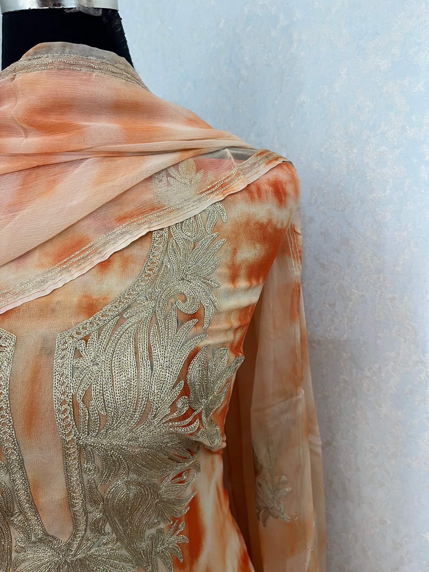 Pure Georgette Ty Dy Kashmiri Suit (length- 40 inch)