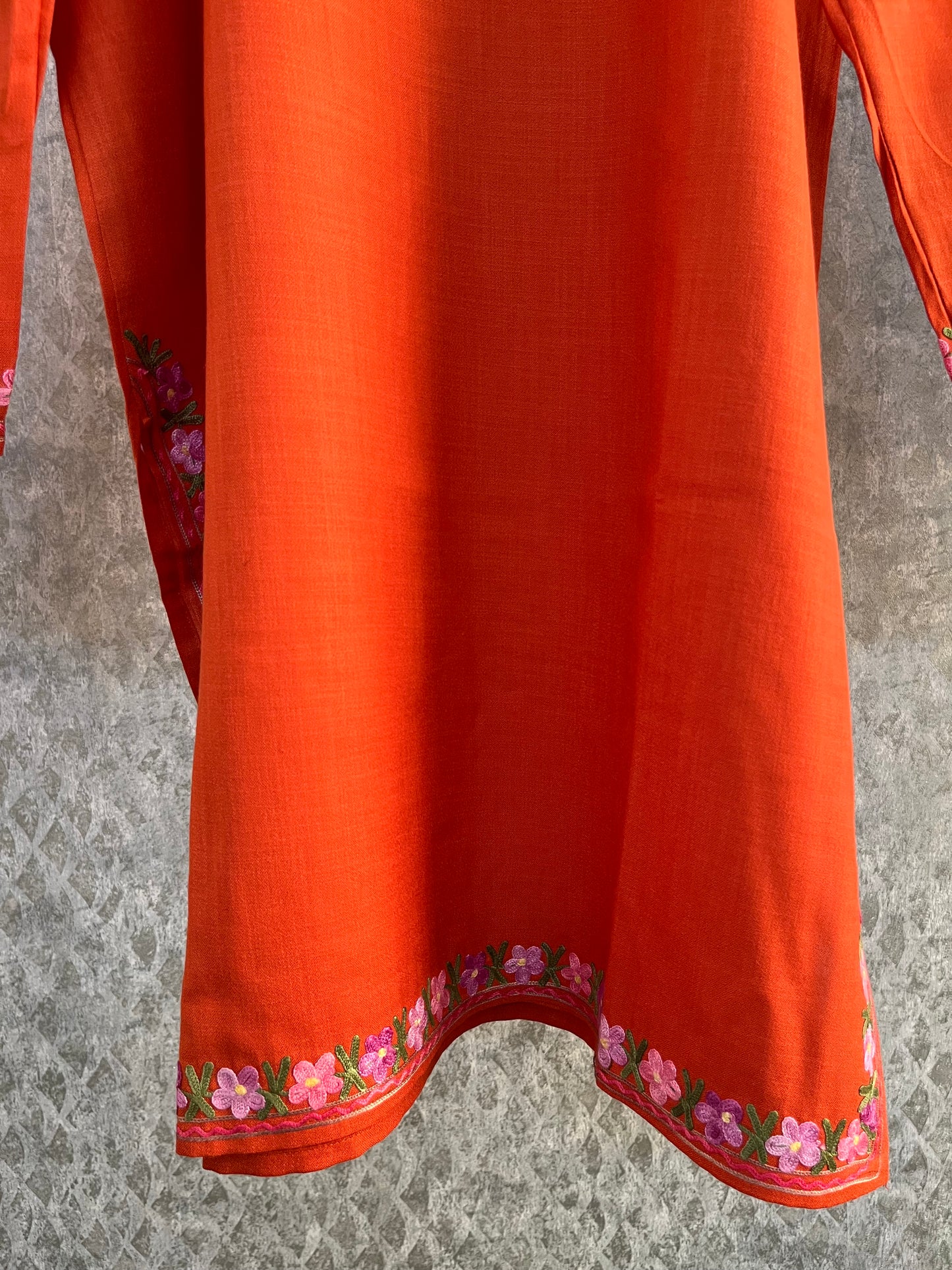 Orange Cotton Stitched Co-ord Set (44)
