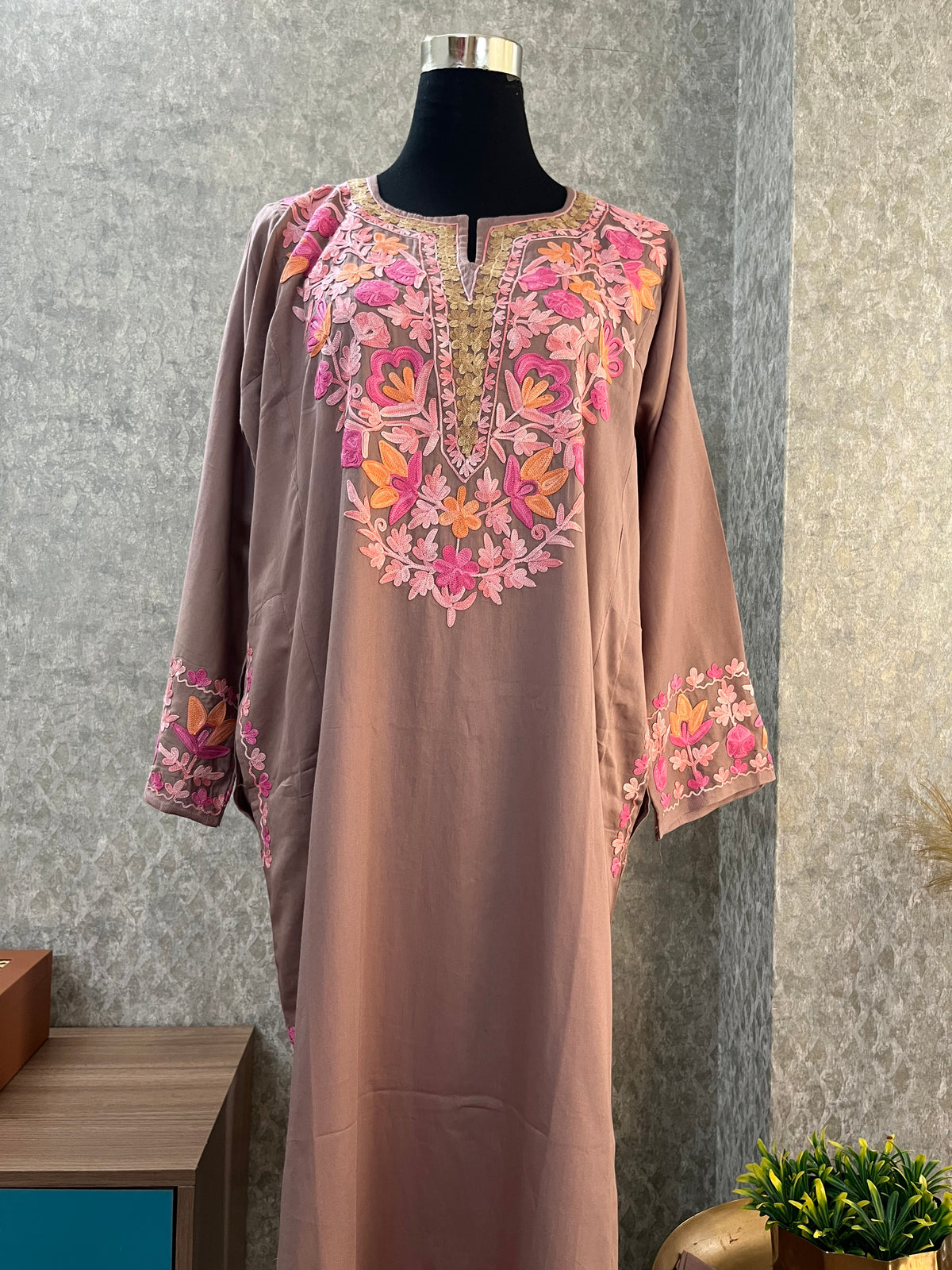 Fuan Cotton Front Jaal Pheran Set  Size(44)