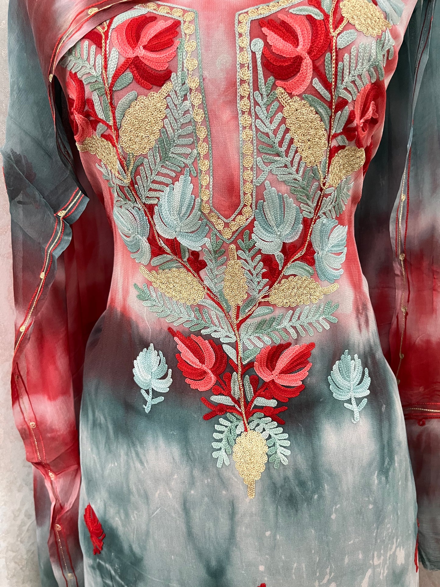 Pure Georgette Ty Dy Kashmiri Suit