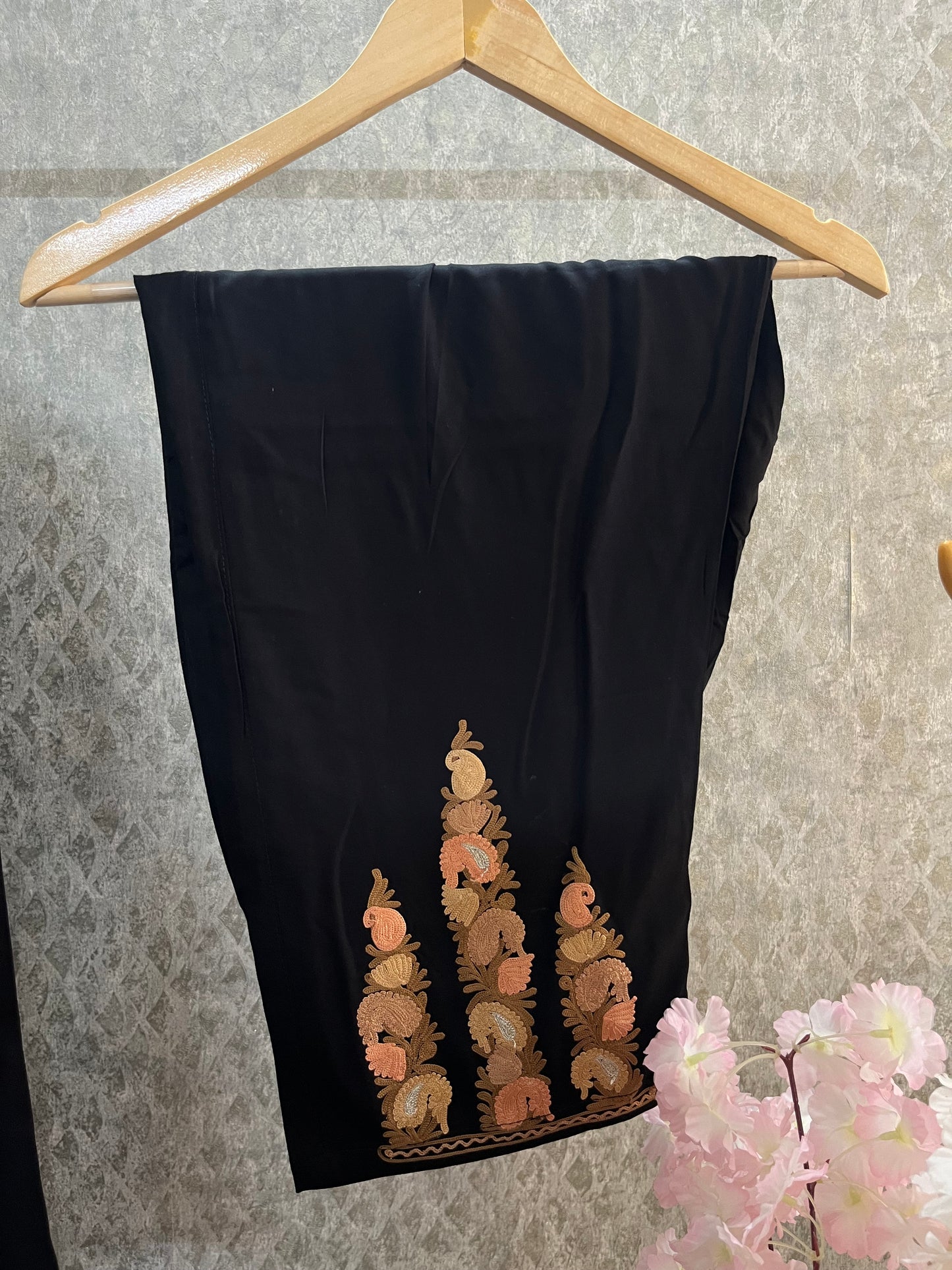 Black Cotton Cord Set (Free Size(40)