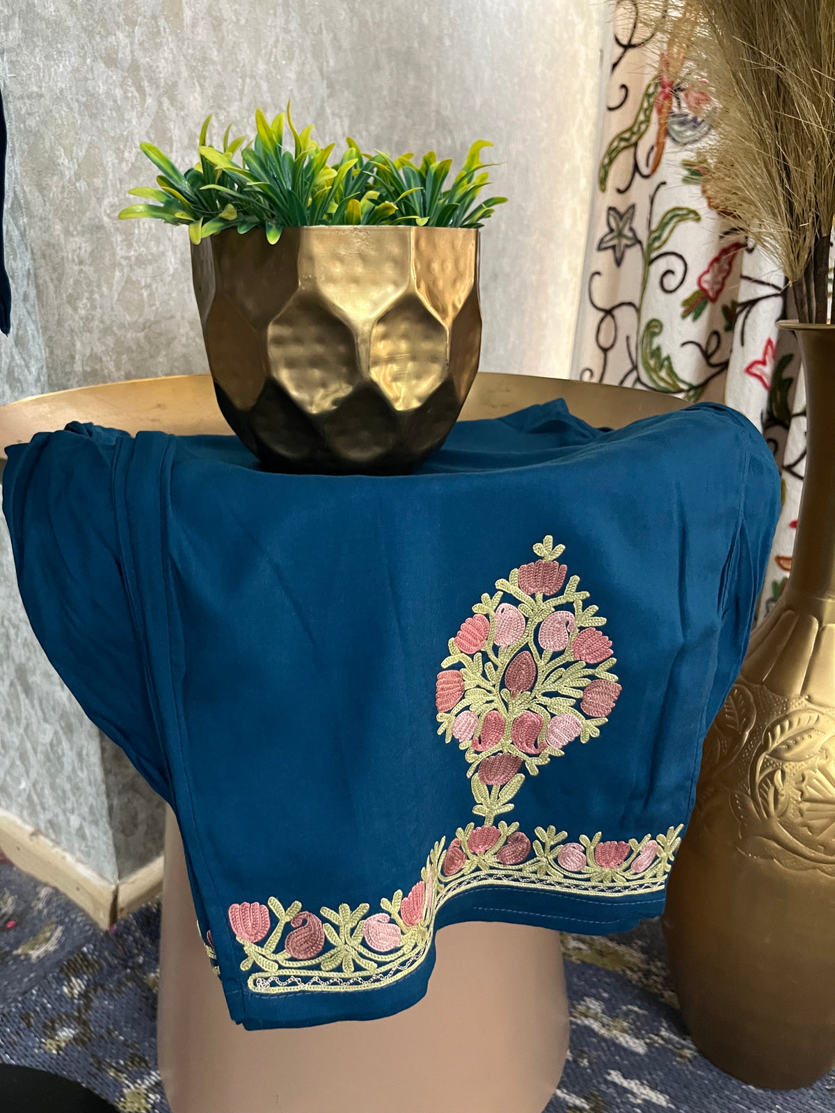 Blue Cotton Stitched Co-ord Set