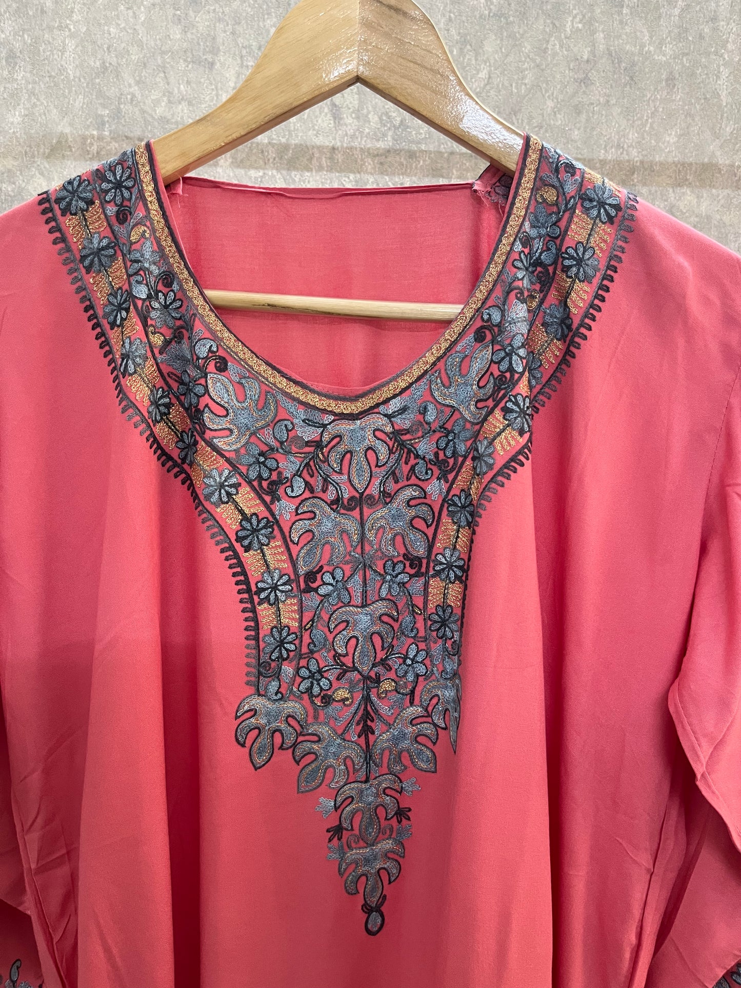 Soft Pink Cotton Stitched Co-ord Set( 42)