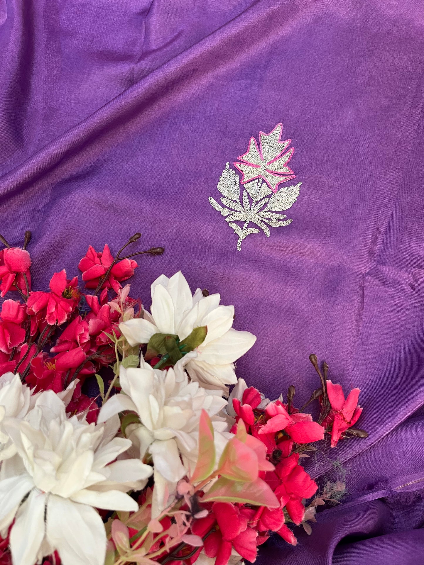 Lilac Silk Tilla Kashmiri Suit