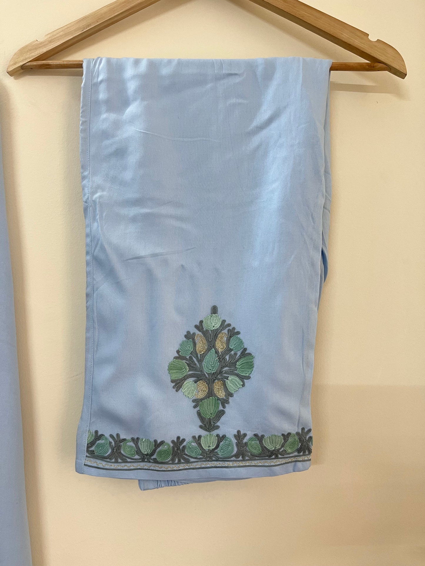 Ice Blue Cotton Cord Set (Free Size/ XL)