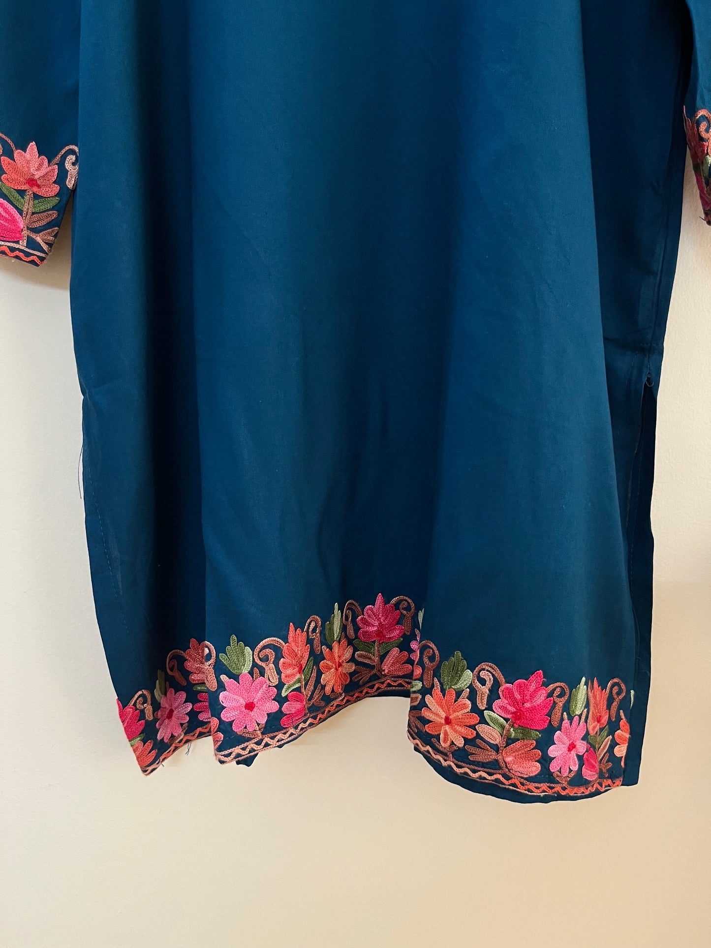 Teal Blue Cotton Cord Set (Free Size/ XXL)