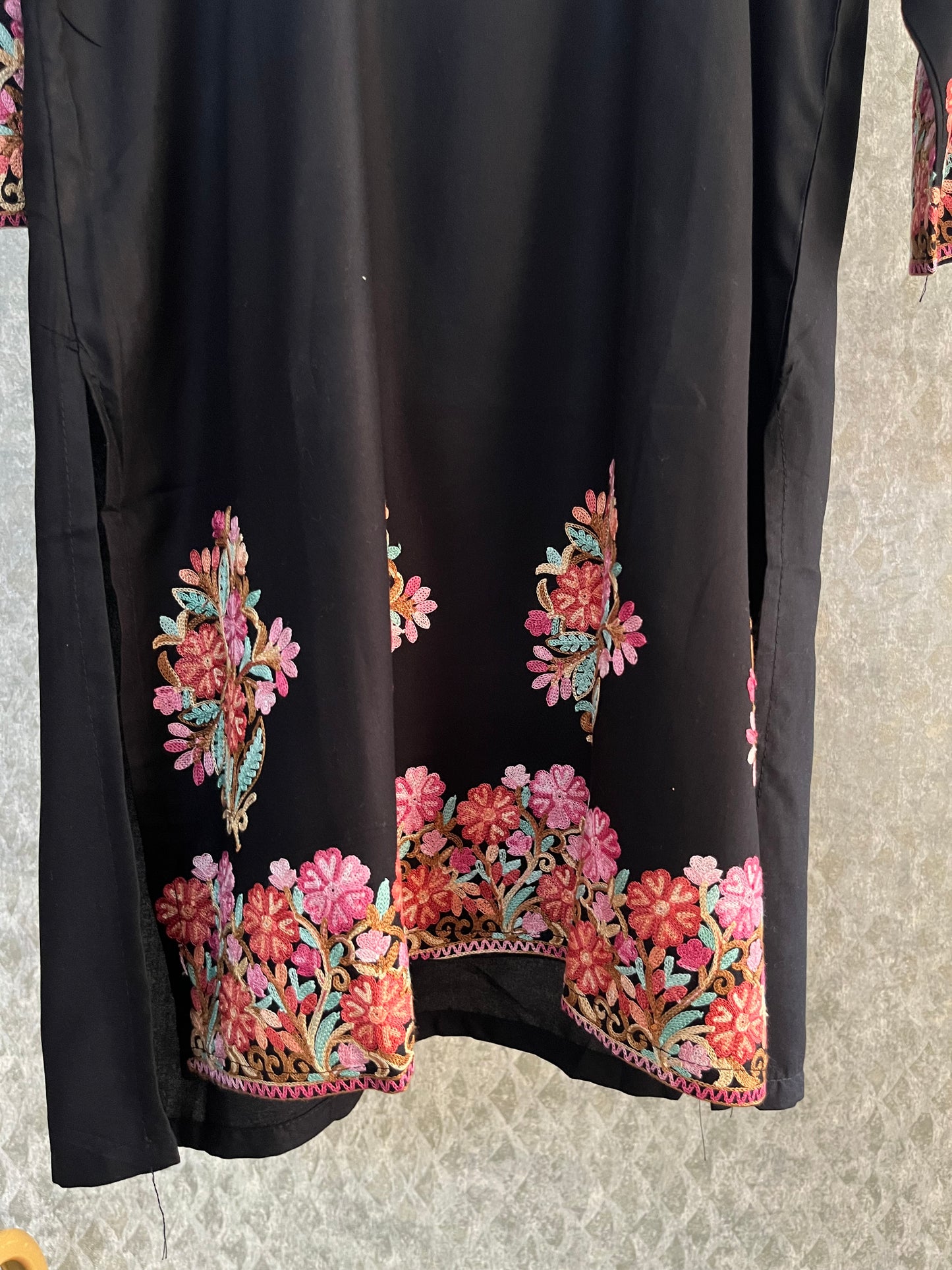 Black Cotton Stitched Co-ord Set with dupatta (44)