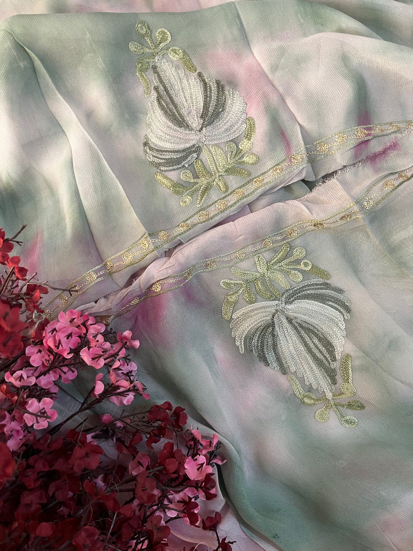 Pure Georgette Ty Dy Kashmiri Suit