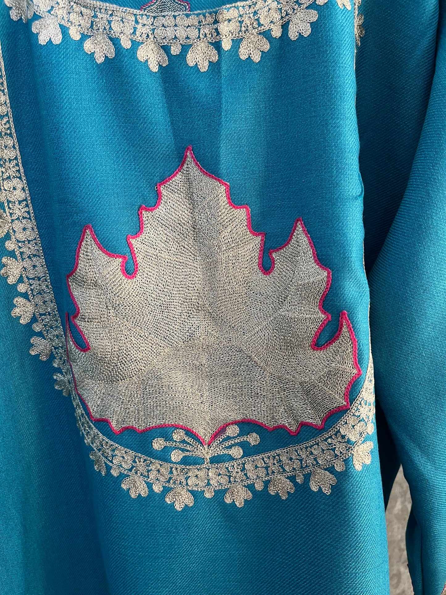 Firozi Woollen Kashmiri Co-Ord Set ( Size 46)