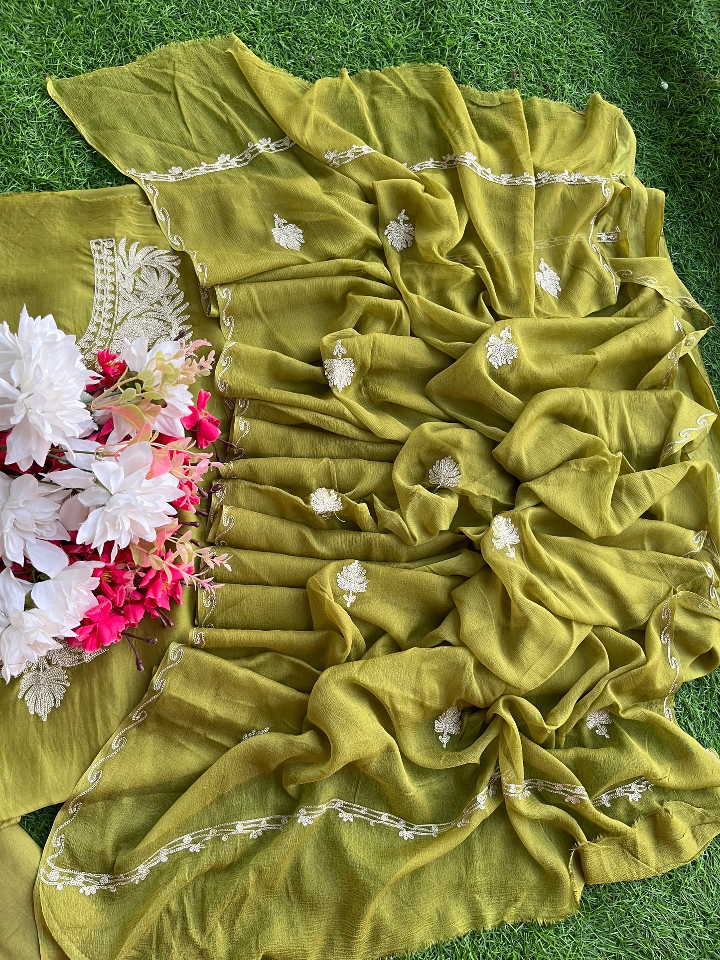 Heena Green Silk Tilla Kashmiri Suit