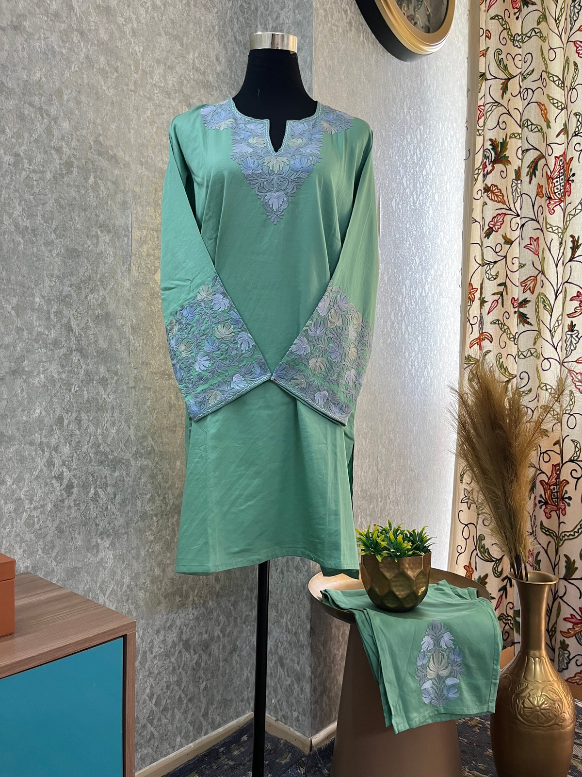 Green Cotton Cord Set Size(40)