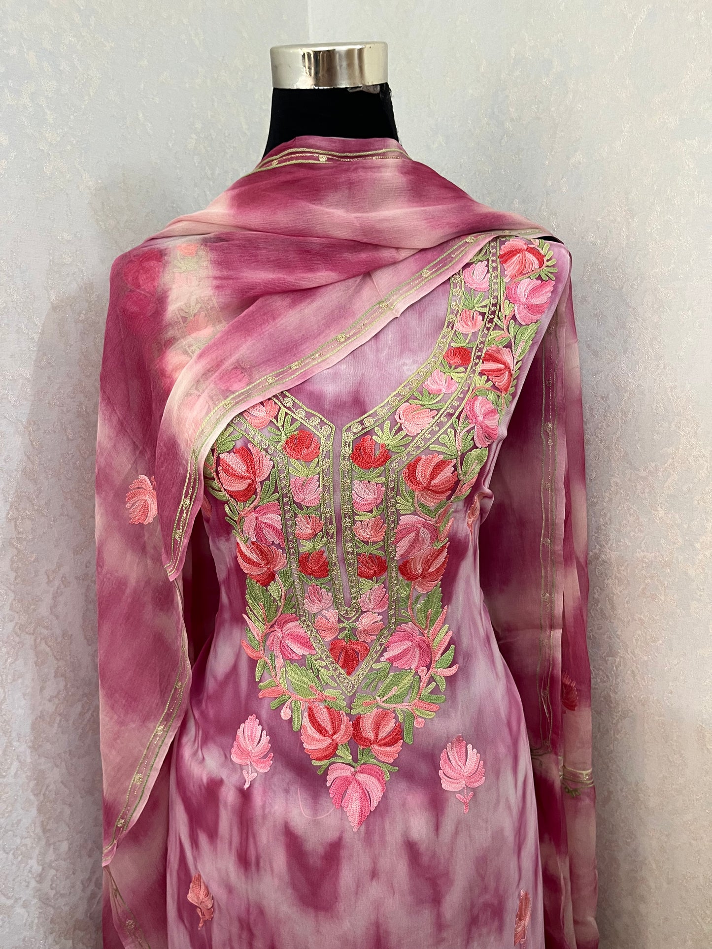 Pure Georgette Ty Dy Kashmiri Suit