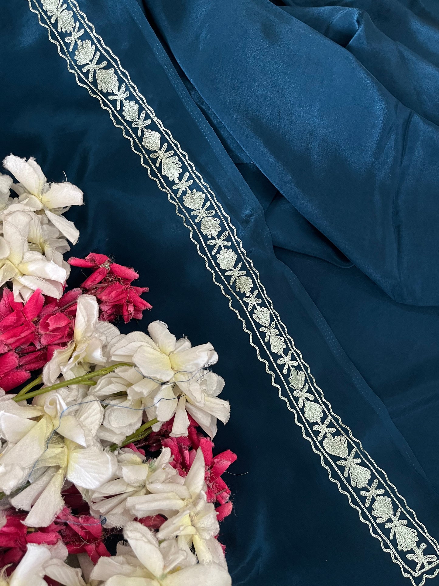 Blue Kalaa’ Crape Jacket Style Kashmiri Suit