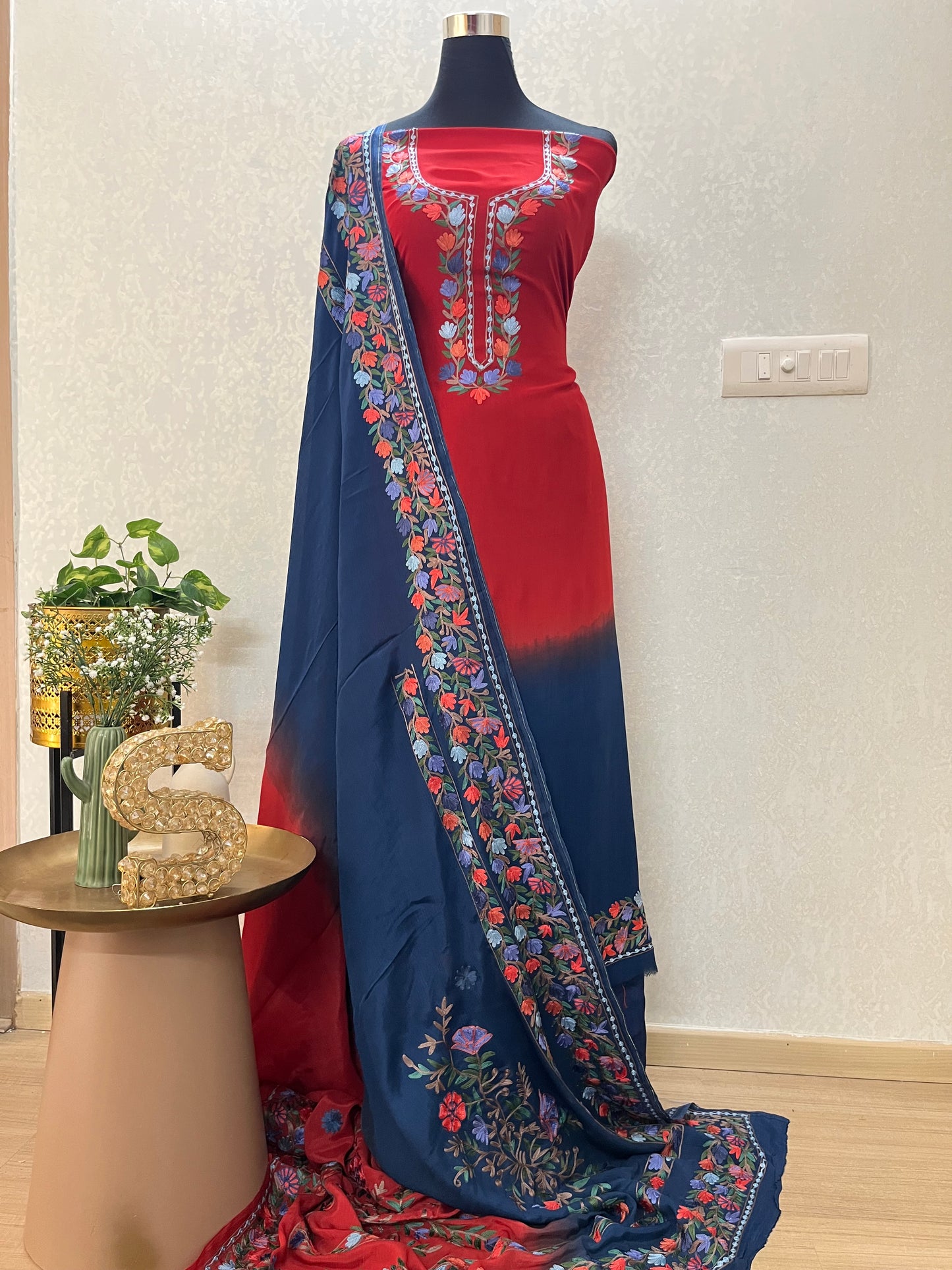 Luxury Pure Georgette Kashmiri Embroidered Suit