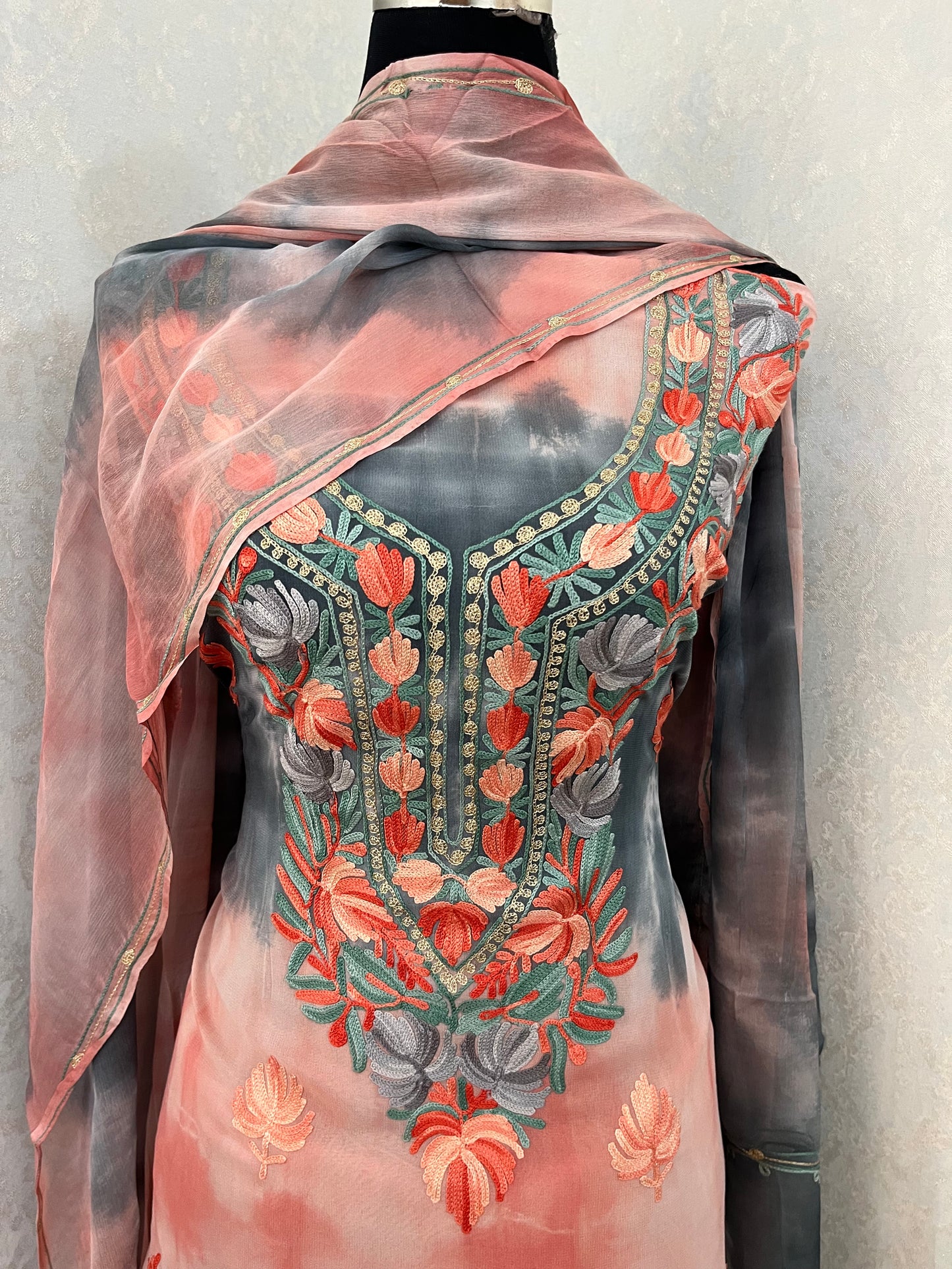 Pure Georgette Ty Dy Kashmiri Suit