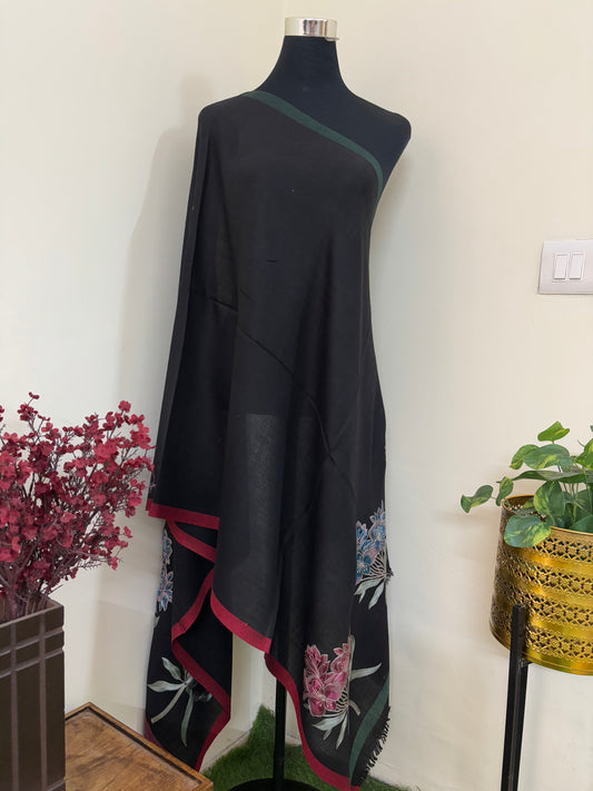 Black Bird Palla Kashmiri Stole