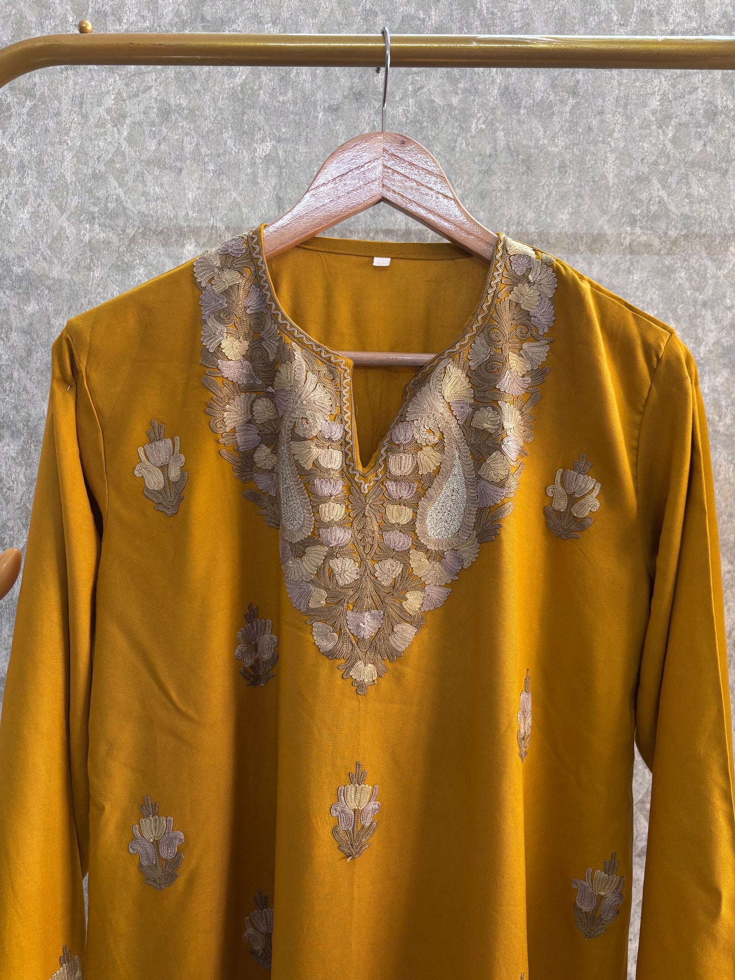 Yellow Cotton Cord Set  Size(40)