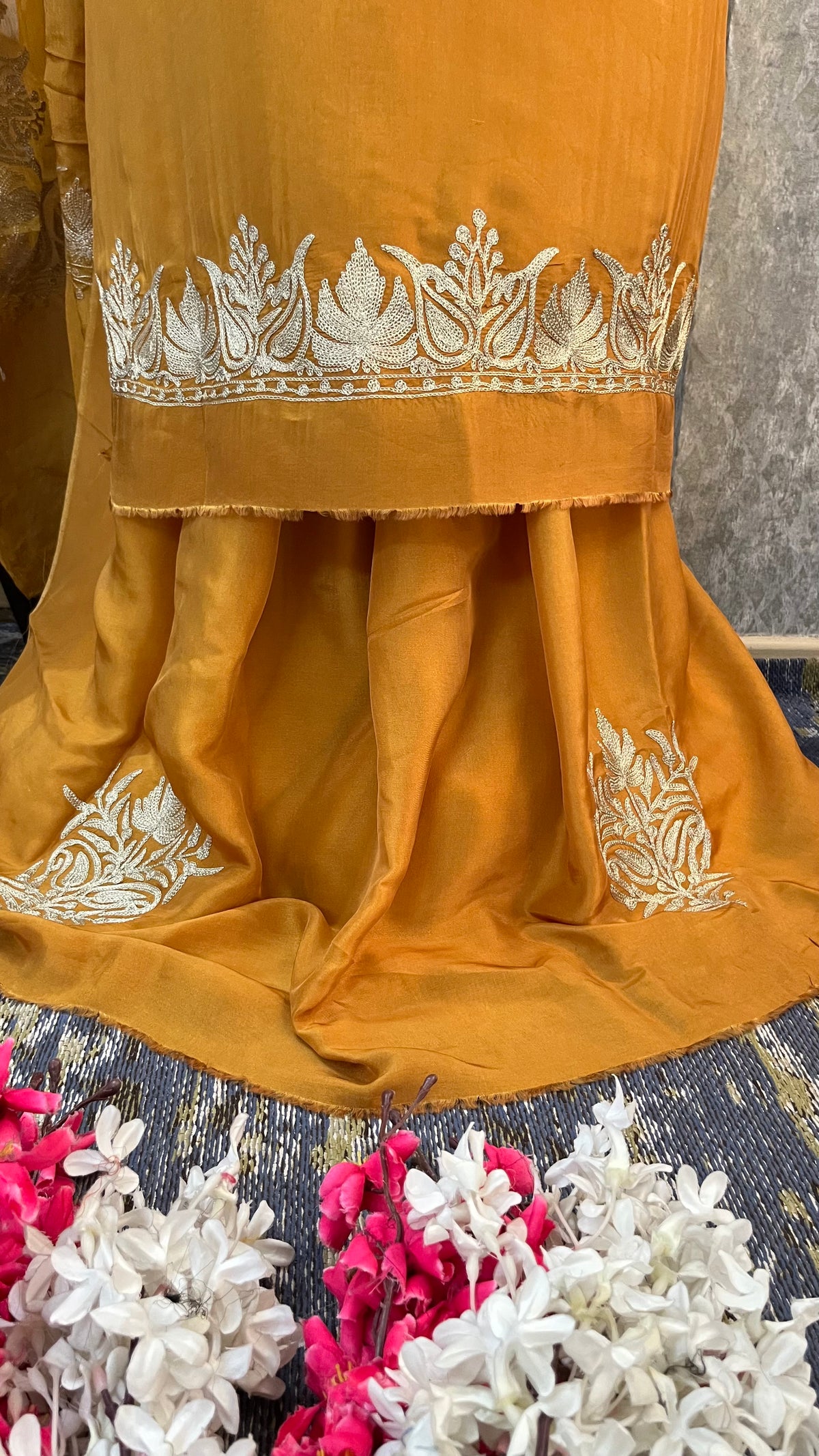 Mustard Sanam Silk Kashmiri Suit