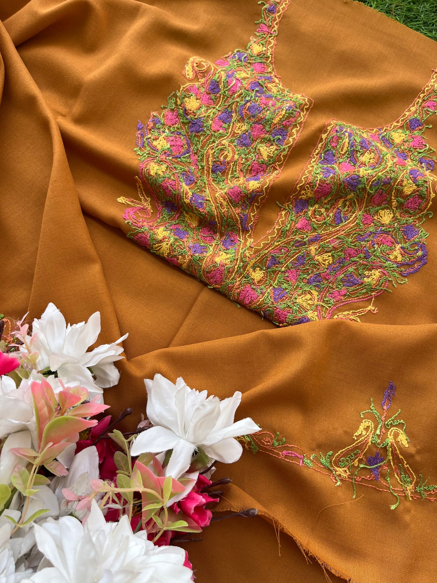 Mustard Cotton Cord Set (Hand Embroidered)