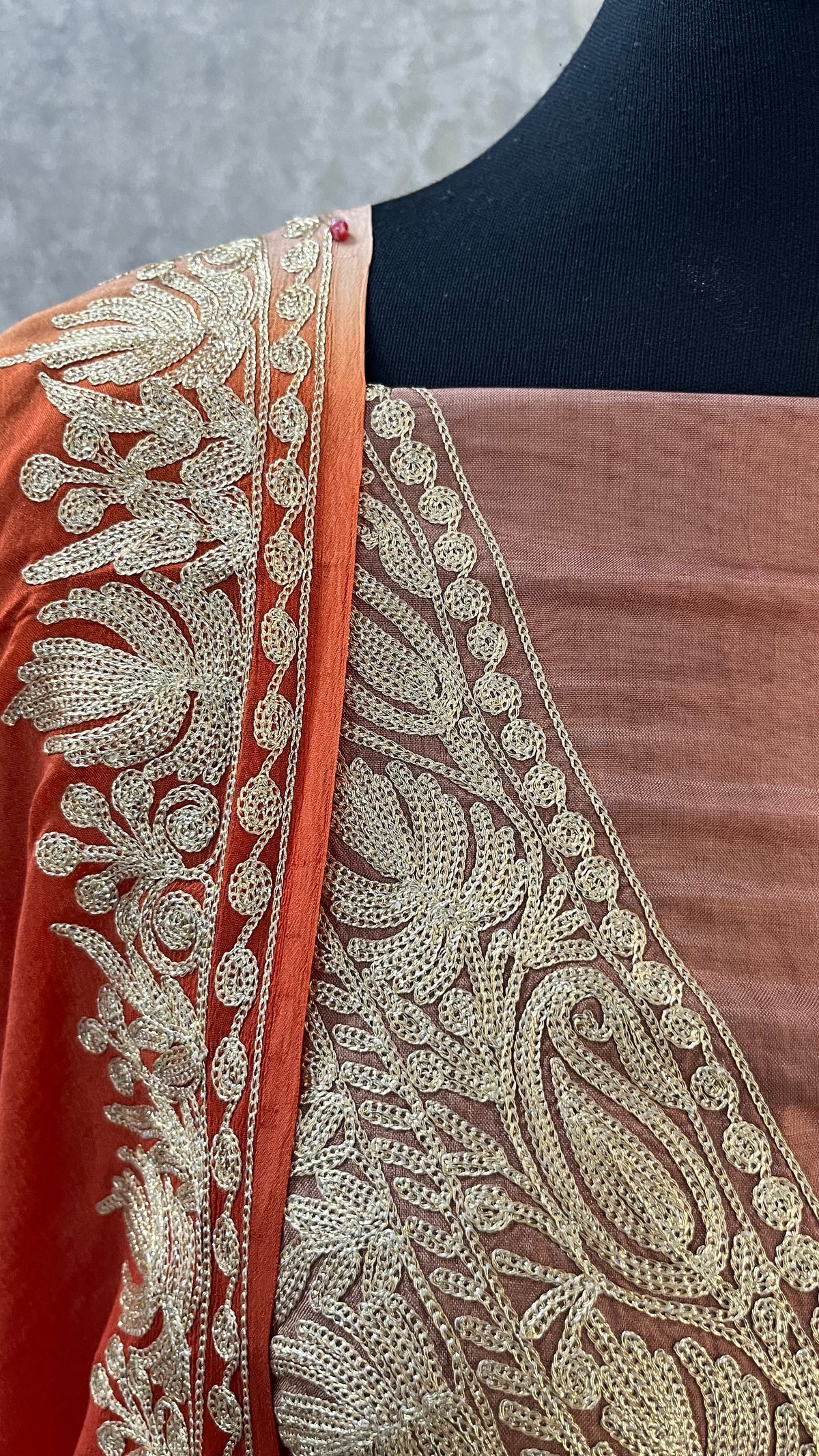 Onion Pink Sanam Silk Kashmiri Suit