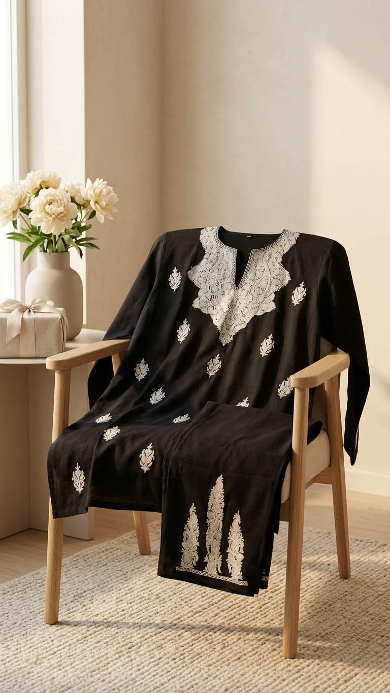 Black Cotton Cord Set (42)
