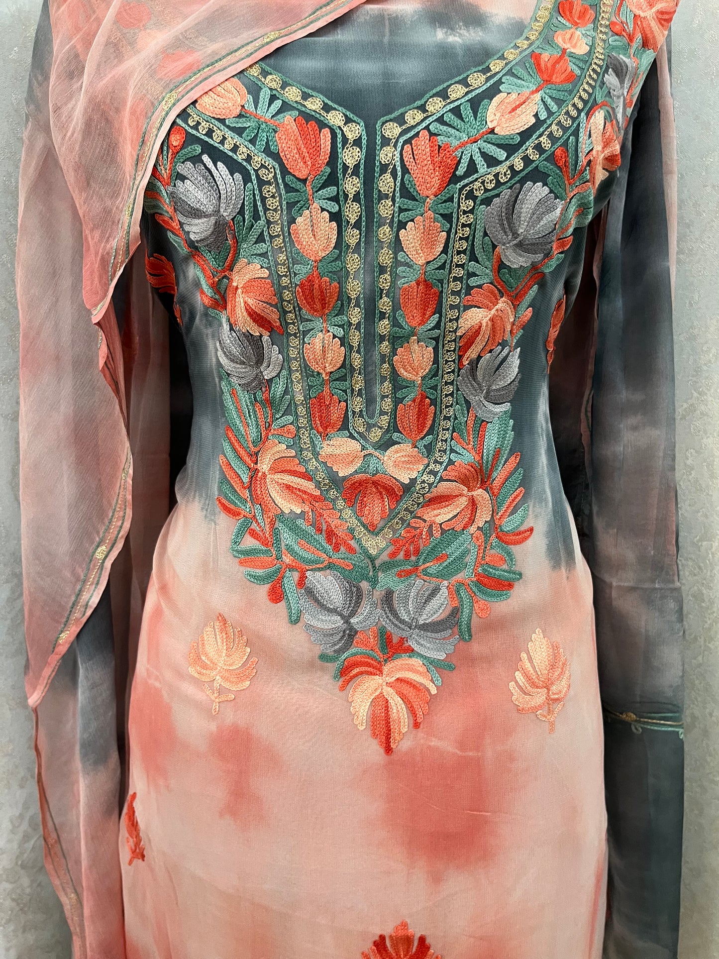 Pure Georgette Ty Dy Kashmiri Suit