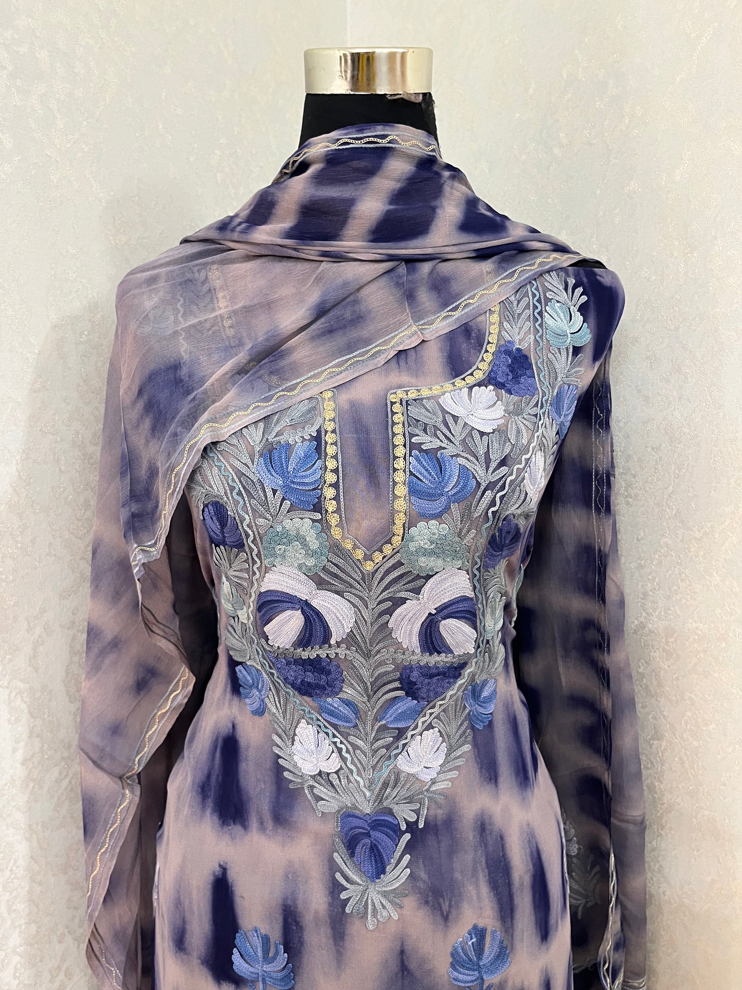 Pure Georgette Ty Dy Kashmiri Suit