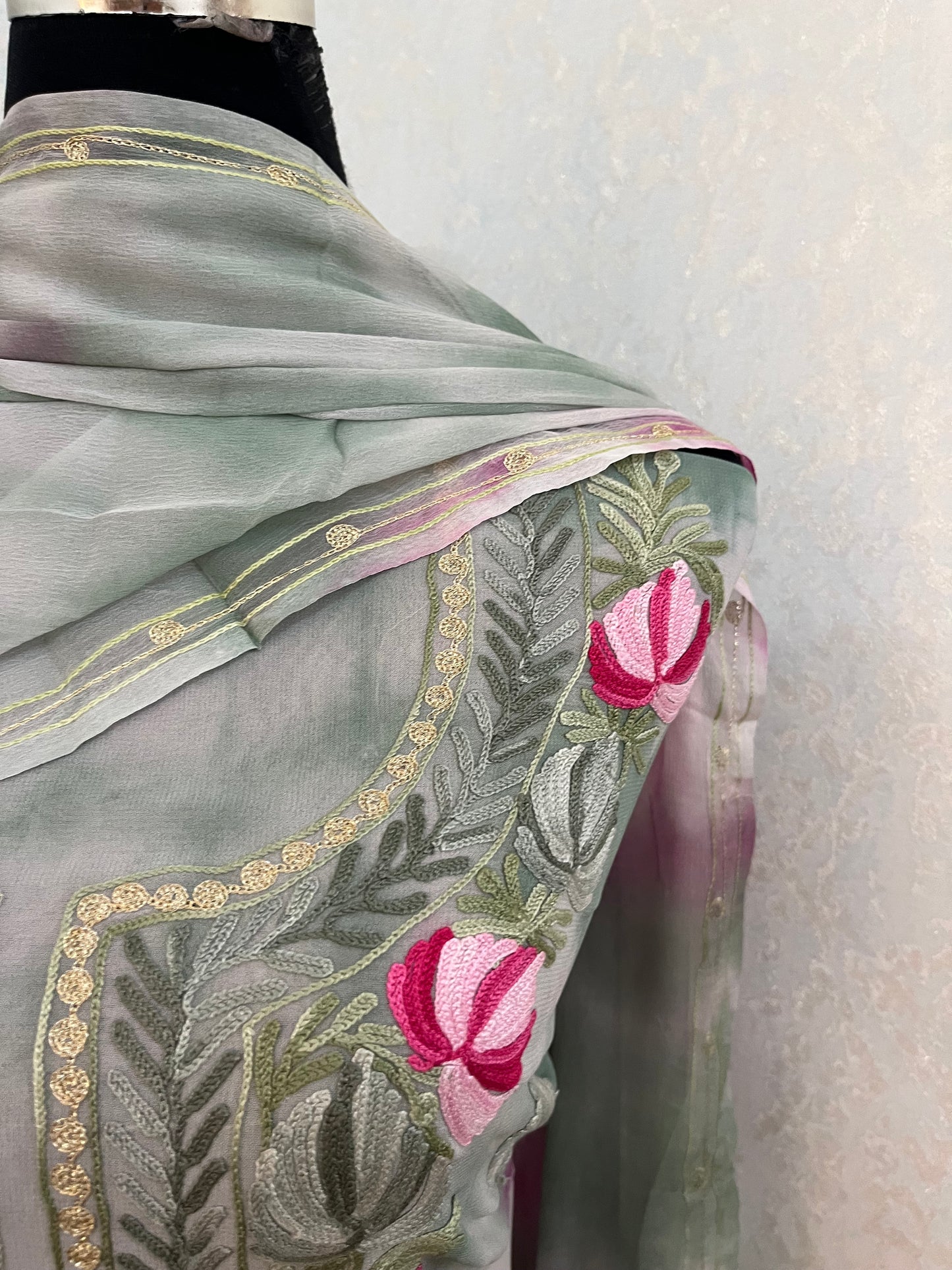 Pure Georgette Ty Dy Kashmiri Suit