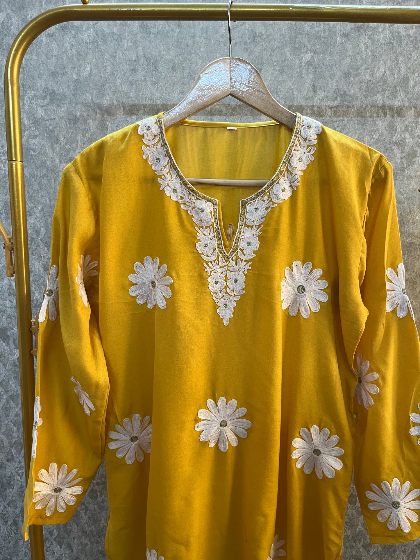 Yellow Cotton Cord Set Size(42)