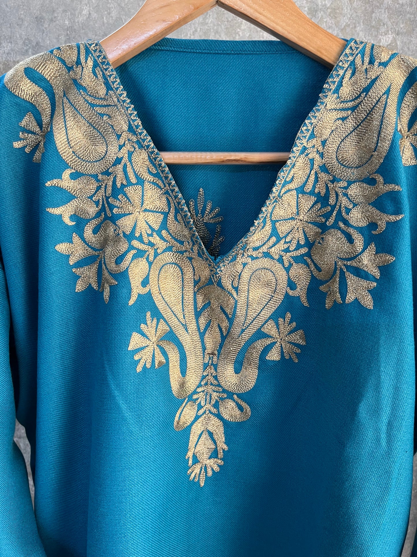 Firozi Woollen Kashmiri Co-Ord Set ( Size 48)