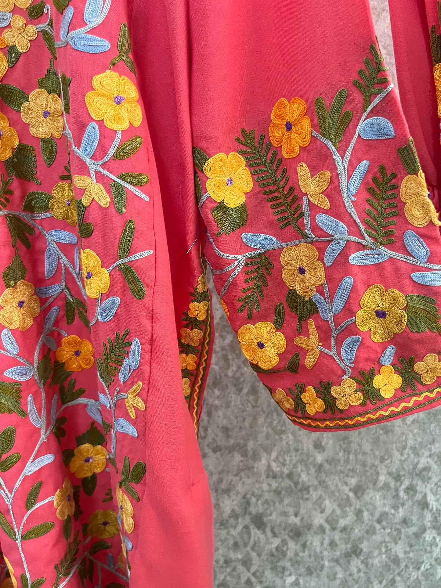 Pink Cotton Front Jaal Pheran Set  Size (48)